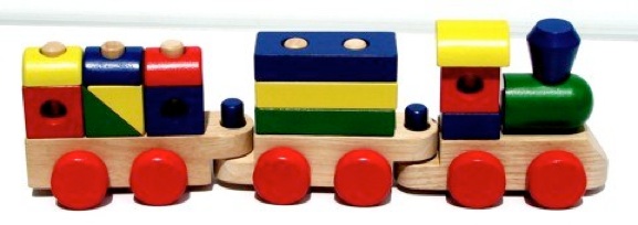 wooden train set